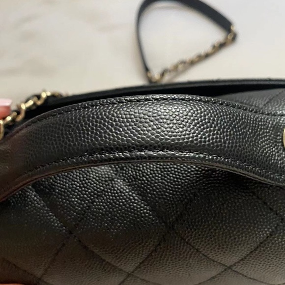 Chanel Paris blk caviar business Affinity shoulder medium top handle classic bag - Picture 11 of 16
